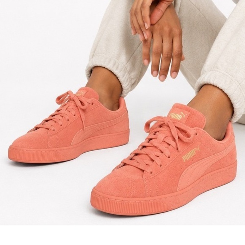 Puma Vikky Platform Desert Flower Pink Suede Sneakers 10.5 Streetwear Chic 10-04